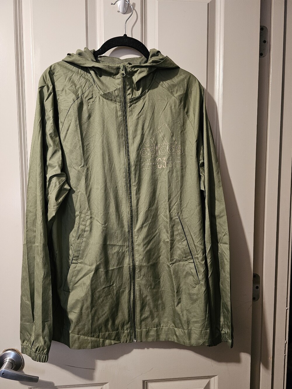 Adidas M BB WB Casual Sports Hooded Jacket Green - Men's Size Small
